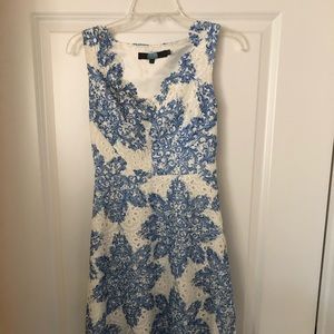 Anthropology Eva Franco Blue Starflower Scalloped